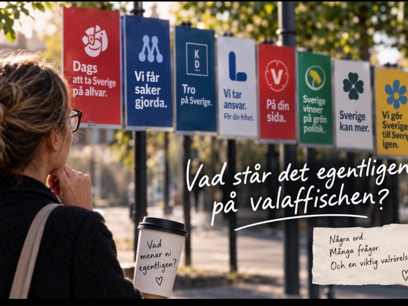 Vad står det egentligen på&nbsp;valaffischen?